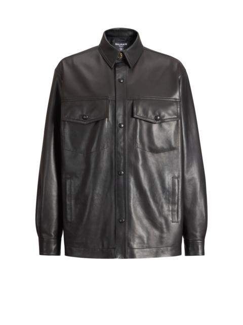 Balmain Leather overshirt