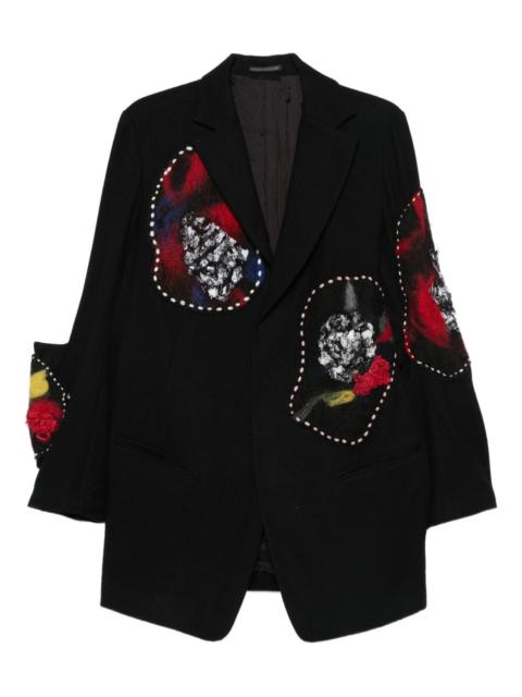 Yohji Yamamoto wool panelled jacket