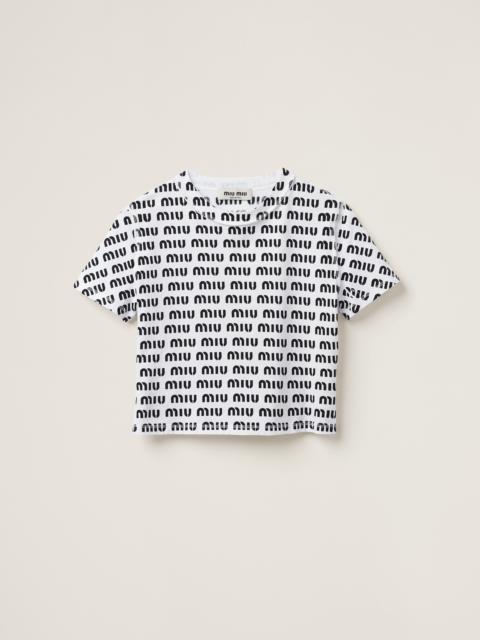 Miu Miu Print cotton T-shirt
