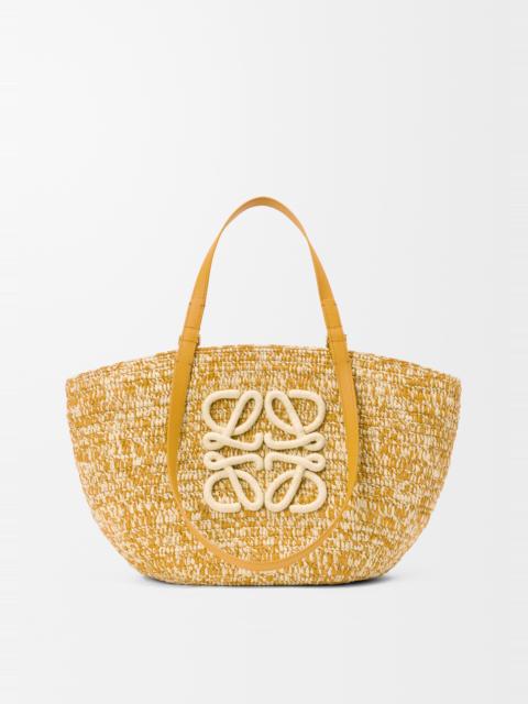 Loewe Medium Eclipse basket in raffia and calfskin