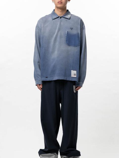 Maison MIHARAYASUHIRO Sun Faded Like Collared Long Sleeve T-shirt