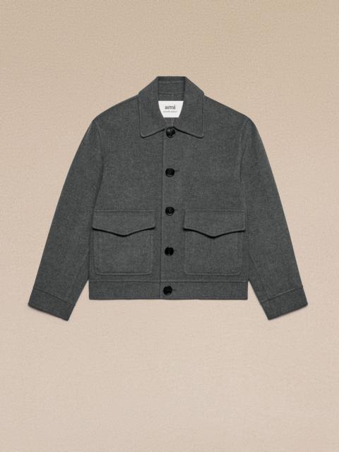 AMI Paris Boxy Fit Double Face Jacket