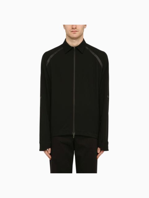 Herno Black zipped shirt in technical fabric