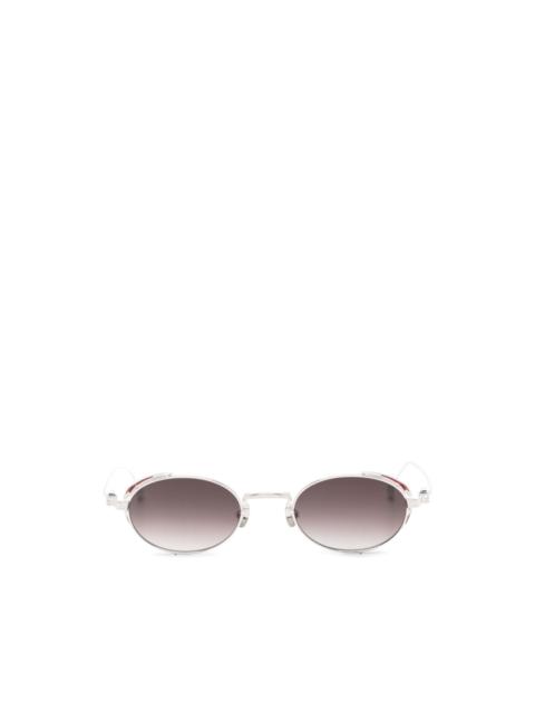 MATSUDA engraved-frame oval-frame sunglasses