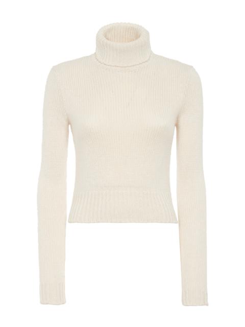 Ralph Lauren Knit Silk Jersey Turtleneck ivory