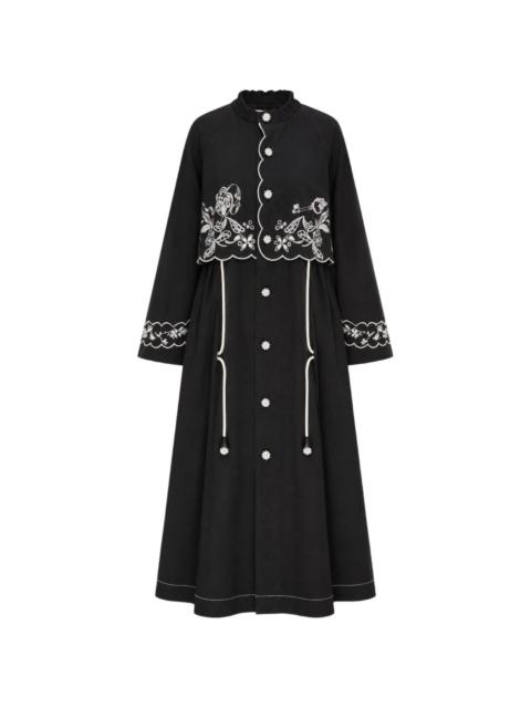 RENLI SU embroidered layered-design coat