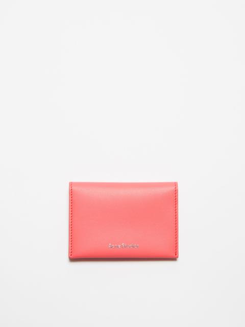 Acne Studios Folded leather wallet - Electric pink