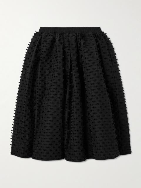 CECILIE BAHNSEN Mala Pleated Fil Coupé Shell Midi Skirt