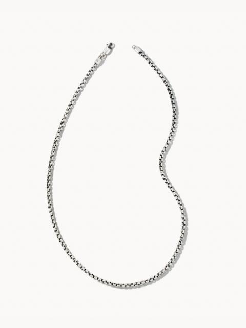 KENDRA SCOTT Beck Round Box Chain Necklace in Oxidized Sterling Silver
