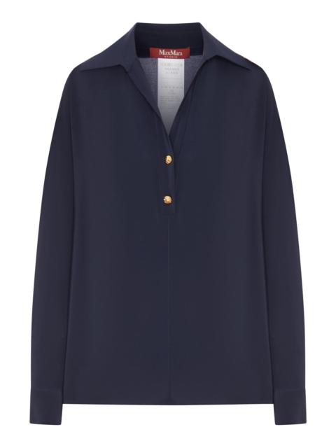 Max Mara Studio CREPE DE CHINE POLO SHIRT
