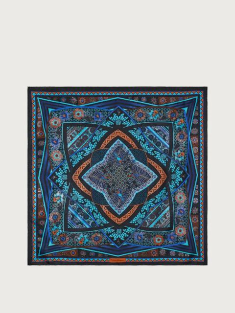 FERRAGAMO NIRVANA PRINT SILK FOULARD