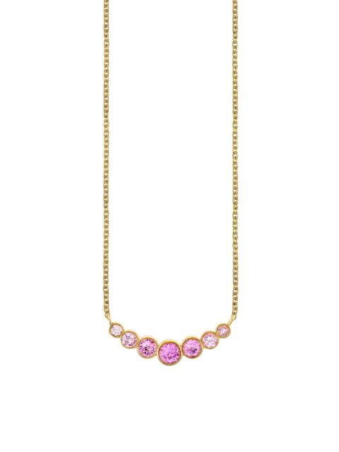 SYDNEY EVAN Women's Under The Sea 14K Yellow Gold & Pink Sapphire Bar Pendant Necklace - Yellow Gold