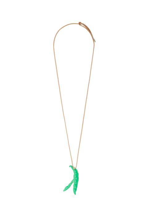 Loewe Fava bean pendant necklace in sterling silver and enamel