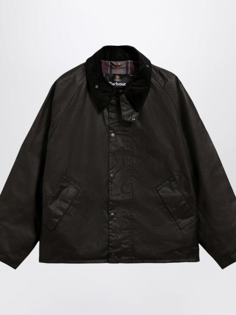 Barbour Black OS Transport waxed jacket
