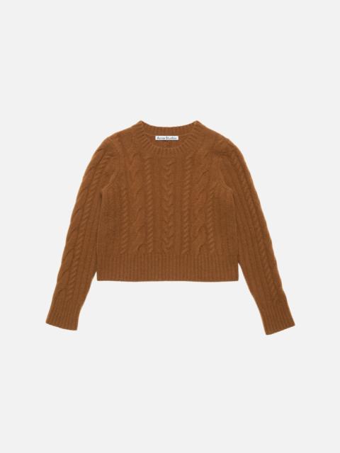 Acne Studios Cashmere Cable-Knit Sweater - Mid brown