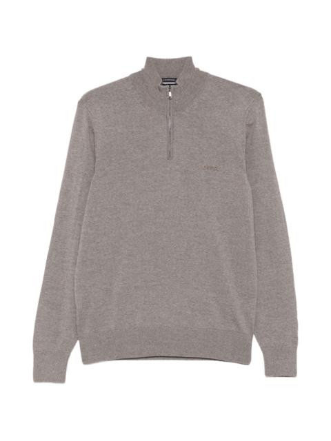 BOSS quarter-zip knitted sweater
