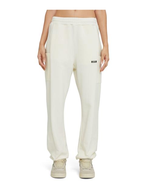 MSGM Organic cotton crewneck jogger pants from the MSGM Fantastic Green Capsule