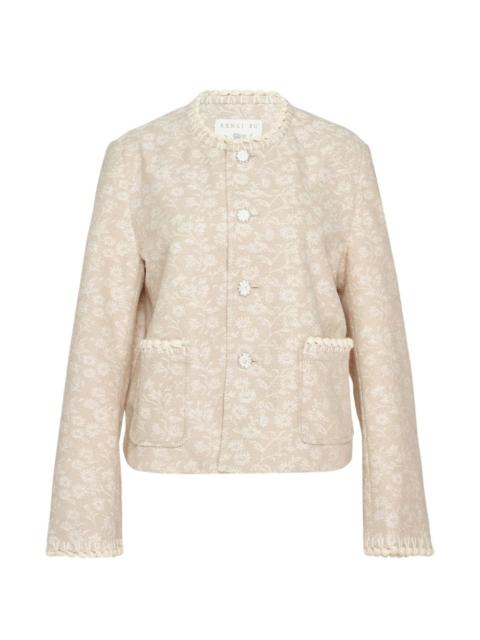 RENLI SU floral-motif button-up jacket