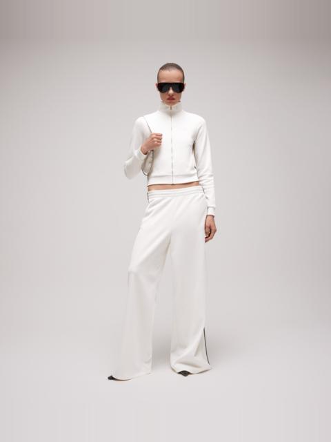 GUCCI Rib cotton zip sweatshirt with Web