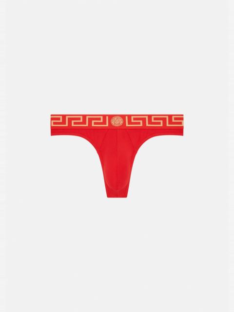 VERSACE Greca Border Thong
