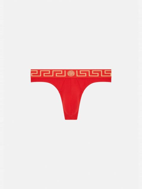 Greca Border Thong