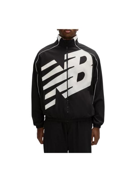 New Balance New Balance Basketball Oversized Print Woven Jacket 'Black' MJ61X398-BK