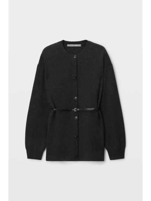 Alexander Wang thermal pressed wool belted cardigan
