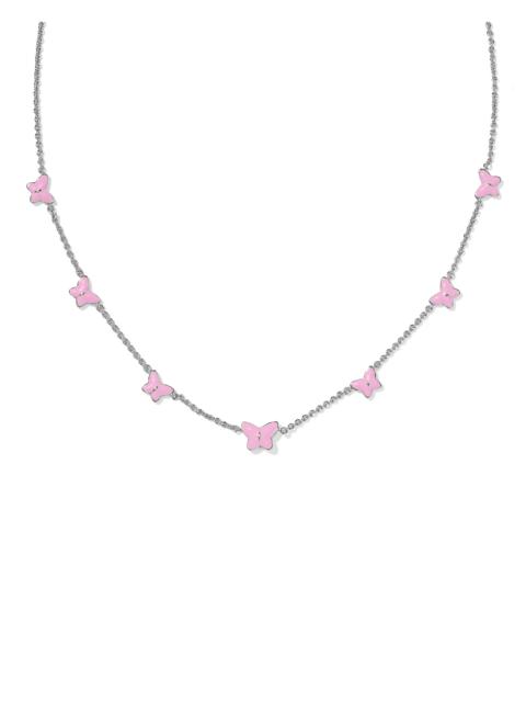 KENDRA SCOTT Lillia Butterfly Silver Enamel Strand Necklace