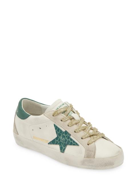 Super-Star Sneaker in White/Dark Green