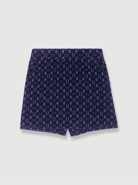 maje Velvet jacquard skort