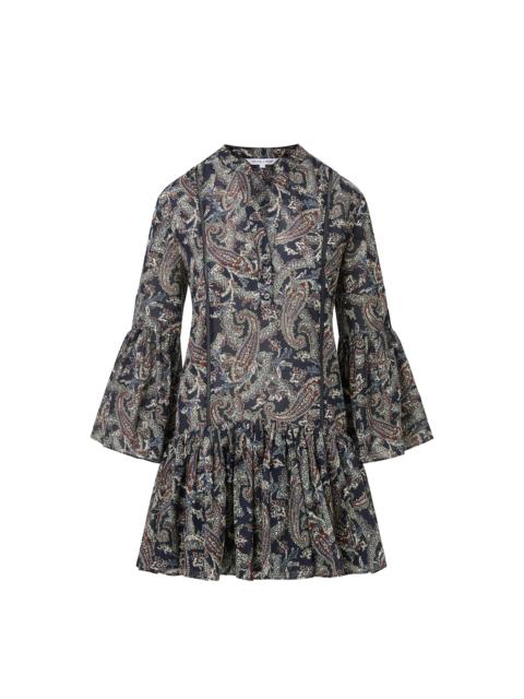 VERONICA BEARD NOVESSA PAISLEY MINI DRESS