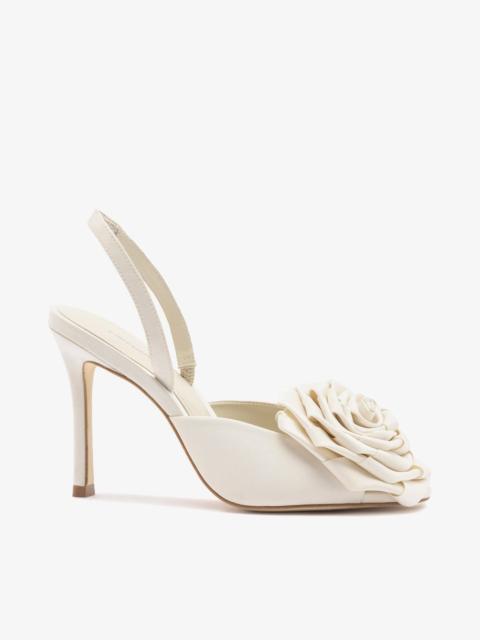 Larroudé Scarlet Sandal White Satin