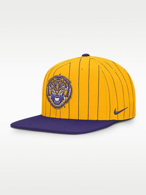 Nike LSU Primetime Pin Stripe 2-Tone Men's Nike Dri-FIT College Adjustable Hat