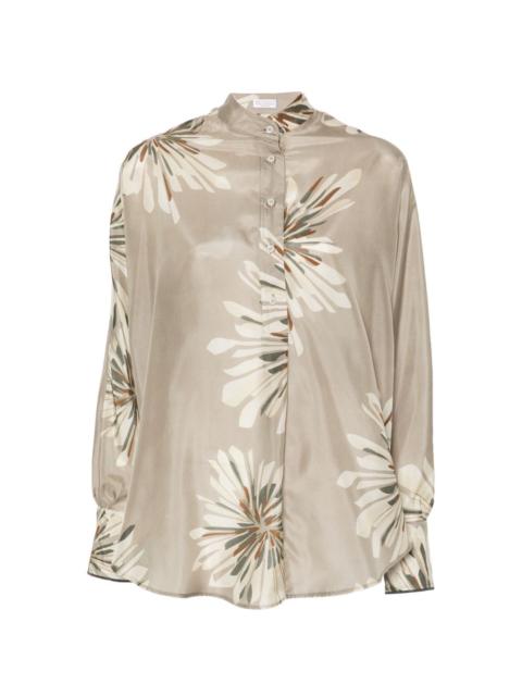 Brunello Cucinelli floral-print blouse