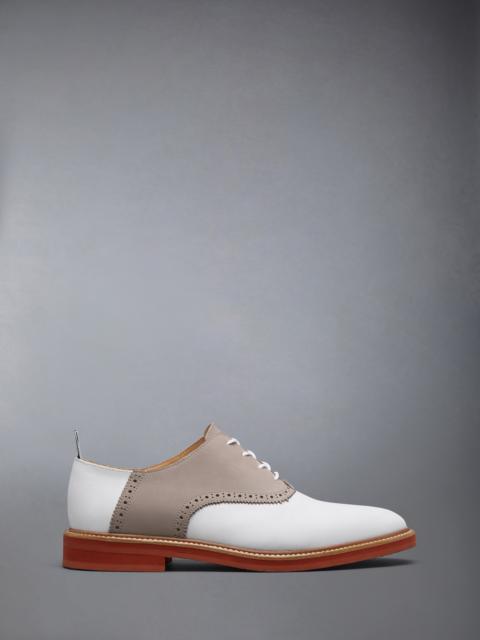 Thom Browne NUBUCK RUBBER SOLE SADDLE SHOE