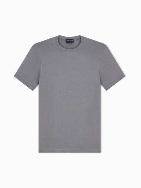 GIORGIO ARMANI CREW-NECK T-SHIRT IN STRETCH VISCOSE JERSEY