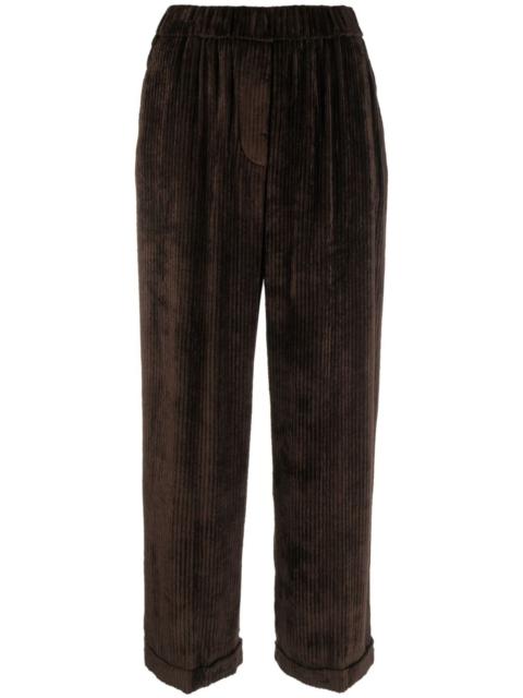 PESERICO corduroy wide-leg trousers