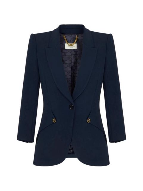 ELISABETTA FRANCHI jacket made of lightweight crêpe fabric and satin
