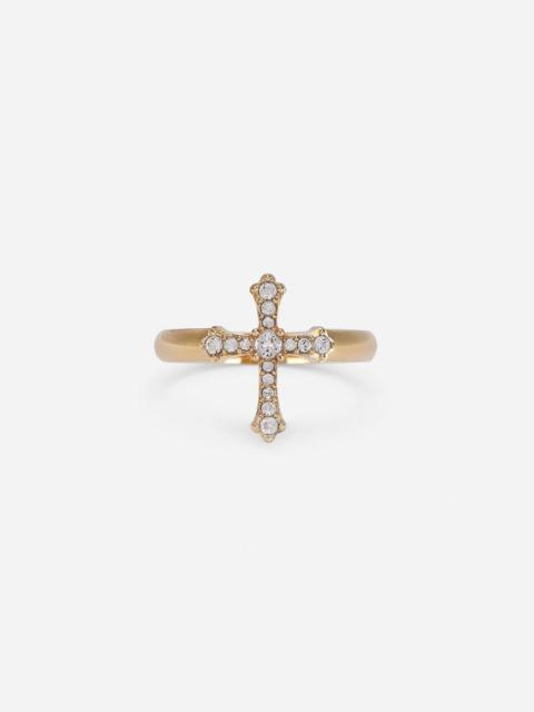 Dolce & Gabbana Ring with cross and crystals