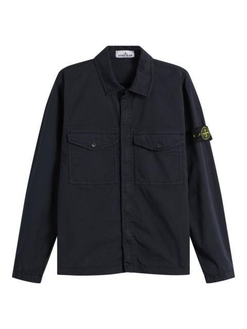 Stone Island Stone Island Organic Cotton Twill Zip Shirt Jacket