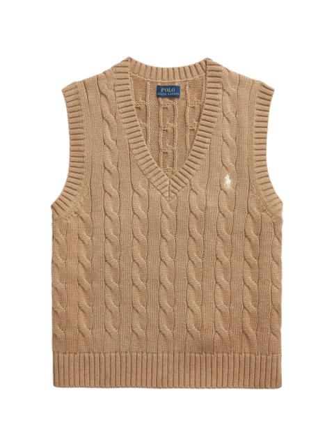 Polo Ralph Lauren cable-knit V-neck vest