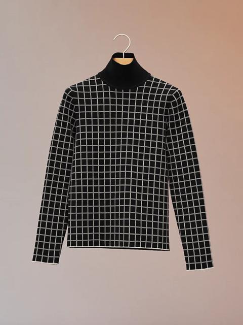 Hermès "Tatersale" high collar sweater