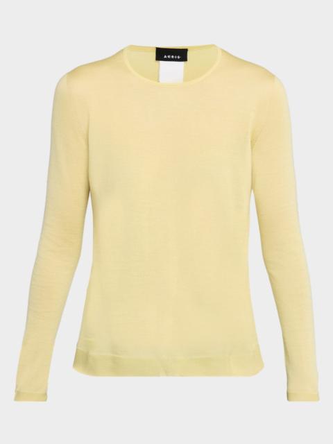 AKRIS Wool-Blend Crewneck Sweater