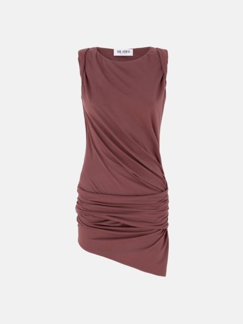 THE ATTICO DARK MAUVE MINI DRESS