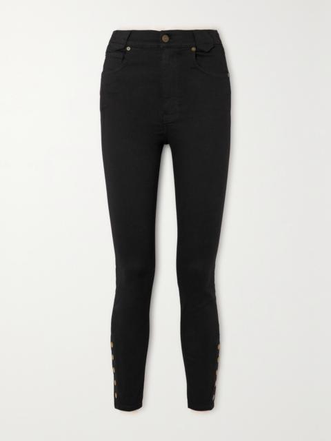 FRAME + Net Sustain The Snapped Denim Leggings