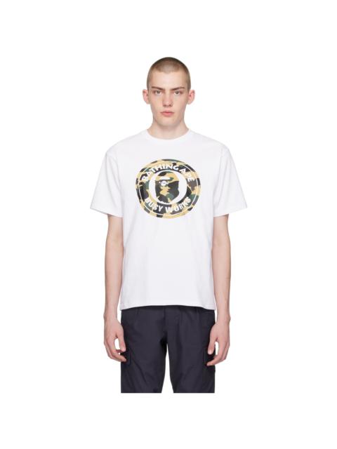 A BATHING APE® White 1st Camo 'Busy Works' T-Shirt