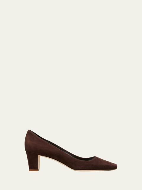 Okkatopla Suede Block-Heel Pump