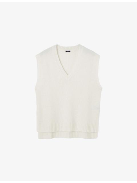 JOSEPH Sleeveless V-Neck Cashmere Vest