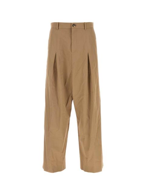 Loewe Camel Cotton Wide-leg Pant