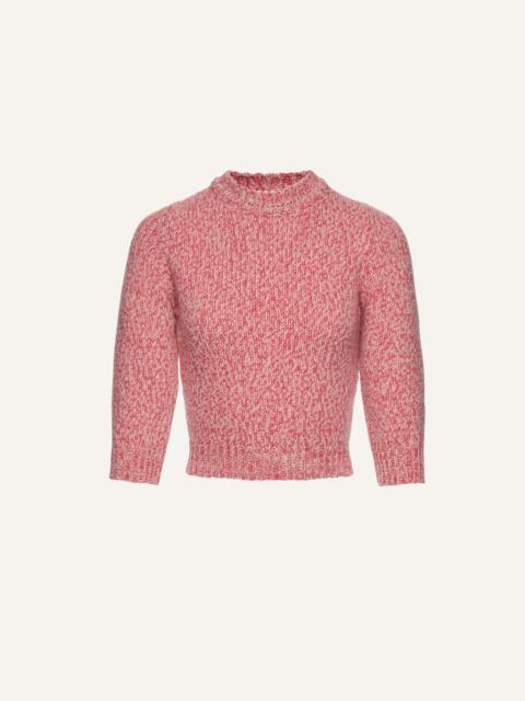 MAGDA BUTRYM Cropped marled knitwear sweater in pink
